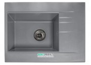 Мийка для кухні прямокутна Буль-Буль Bodrum 650 врізна Маграніт сірий 115060013