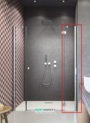 Стінка душова Radaway Torrenta DWJS 493 мм профіль хром прозоре скло 320493-01-01