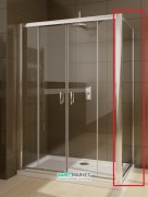 Стінка душова Radaway Premium Plus S 80 профіль хром прозоре скло 33413-01-01N