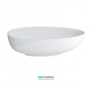 Ванна кам'яна окремостояча Burlington Teadrop Grande 191x82 см білий M11FCS