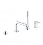 Смеситель для ванны Grohe Concetto New на 4 отверстия с ручным душем и переключателем хром 19576002