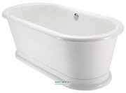 Ванна акрилова Burlington London 180x85 см зі зливом-переливом білий E18