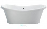 Ванна акрилова свободностоящая Burlington Boat / Admiral 177.5x88.5 см білий T6C