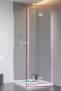 Душевая дверь Radaway Nes KDJ B 80 правая профиль хром прозрачное стекло 10025080-01-01R