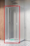 Душові двері Radaway Nes KDJ II 90 ліва профіль хром прозоре скло 10032090-01-01L