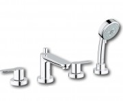 Змішувач для ванни Grohe BauEdge двухвентильний з ручним душем хром 25120000