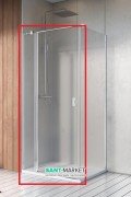 Душові двері Radaway Nes KDJ II 100 ліва профіль хром прозоре скло 10032100-01-01L