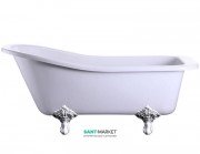 Ванна акрилова свободностоящая Burlington Harewood Slipper 169x73 см білий E1