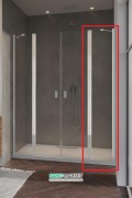 Стенка душевая Radaway Nes DWD II front walls 870 профиль хром прозрачное стекло 10041087-01-01