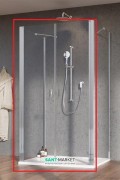 Душові двері Radaway Nes DWD + 2S 80 профіль хром прозоре скло 10035080-01-01