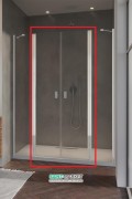 Душевая дверь Radaway Nes DWD II 830 профиль хром прозрачное стекло 10037083-01-01