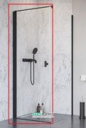 Душові двері Radaway Nes Black KDJ I 80 ліва чорний профіль прозоре скло 10022080-54-01L