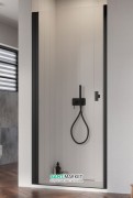 Душові двері Radaway Nes Black DWJ I 80 ліва чорний профіль прозоре скло 10026080-54-01L