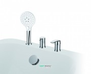 Змішувач на борт ванни GRB Premier на 3 отвори зі зливом і наповненням хром 50231500