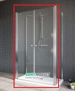 Душевая дверь Radaway Eos II DWD+2S door 80 профиль хром прозрачное стекло 3799400-01
