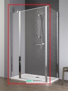 Душові двері Radaway Eos II KDJ 120 ліва профіль хром прозоре скло 3799424-01L