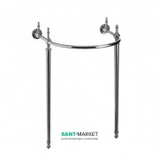 Консоль для круглой раковины Burlington 53.5 см латунь хром T24A CHR