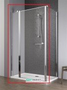 Душевая дверь Radaway Eos II KDJ 80 левая профиль хром прозрачное стекло 3799420-01L