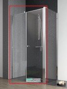 Душевая дверь Radaway Eos II KDS 110 левая профиль хром прозрачное стекло 3799483-01L