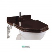 Сидіння-трон для унітазу з високим бачком Burlington масив дерева червоне дерево S15 GOL