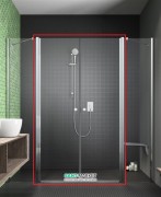 Душові двері Radaway Eos II DWD Doors G 830 профіль хром прозоре скло 3799830-01-01