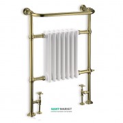 Водяний полотенцесушитель для закритих систем опалення Burlington Trafalgar 60x95 см сталь золото R1 GOL