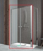 Душевая дверь Radaway Eos II DWD+S door 80 профиль хром прозрачное стекло 3799490-01