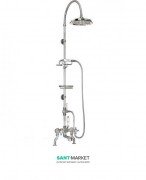 Душова система Burlington з двохвентильні змішувачем верхнім і ручним душем H196-CL CHR