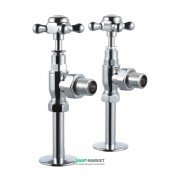 Клапани кутові для сушки для рушників Burlington латунь хром (пара) R6 CHR