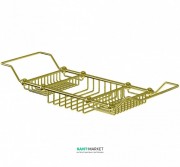 Поличка для ванної Burlington ґратчаста розсувні латунь золото A27 GOL