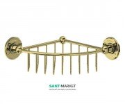 Поличка для ванної Burlington ґратчаста кутова латунь золото A22 GOL