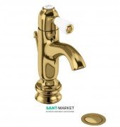 Змішувач для раковини Burlington Regent змішувач з донним клапаном латунь золото CHR22 GOL