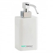 Дозатор для рідкого мила Flab Combi навісний композитний матеріал / метал білий / хром 141 / D