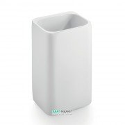 Cтакан для зубних щіток Flab Combi настільний композитний матеріал білий 109 / B