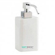 Дозатор для жидкого мыла Flab Combi навесной композитный материал/металл белый/хром 141/D