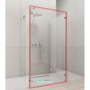 Стенка душевая фронтальная Radaway Euphoria Walk-in IV W4 80 хром прозрачное стекло 383140-01-01