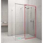 Стенка душевая фронтальная Radaway Euphoria Walk-in III W3 80 хром прозрачное стекло 383130-01-01