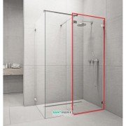 Стінка душова фронтальна Radaway Euphoria Walk-in III W3 90 хром прозоре скло 383131-01-01