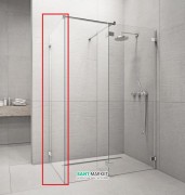 Стінка душова бічна Radaway Euphoria Walk-in III W2 90 хром прозоре скло 383121-01-01