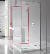 Стенка душевая Radaway Euphoria S2 80 хром прозрачное стекло 383031-01