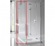 Стінка душова Radaway Euphoria S3 80 хром прозоре скло 383038-01