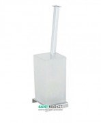 Ёршик для унитаза Flab Dama напольный матовое стекло/латунь хром 415 CHR