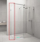 Стенка душевая боковая Radaway Euphoria Walk-in III W2 80 хром прозрачное стекло 383120-01-01