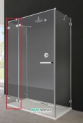 Стенка душевая фронтальная Radaway Euphoria KDJ+S Front Wall 321 левая хром прозрачное стекло 383220-01L