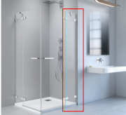 Стінка душова фронтальна Radaway Euphoria KDJ Front Wall 343 права хром прозоре скло 383240-01R