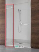 Стінка душова фронтальна Radaway Euphoria DWJ Wall 343 ліва хром прозоре скло 383214-01L