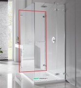 Стінка душова Radaway Euphoria S2 75 хром прозоре скло 383034-01