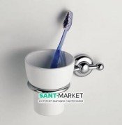 Cтакан для зубных щеток Flab Rio il Classico навесной керамика/латунь белый/хром 472 CHR