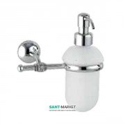 Дозатор для рідкого мила Flab Polo il Classico навісний матове скло / латунь хром 511 / D CHR