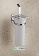 Ёршик для унитаза Flab Omega подвесной матовое стекло/латунь хром 125/S CHR